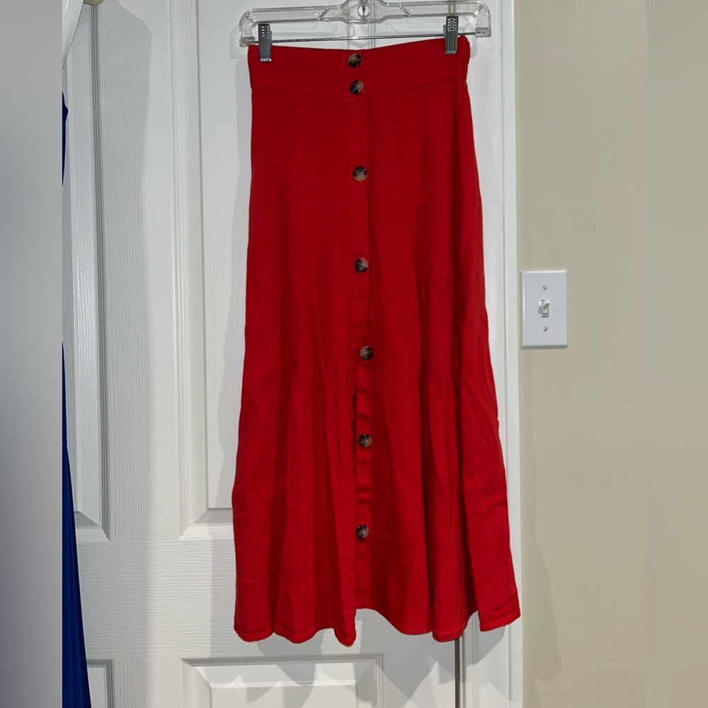 Antonio Melani red long skirt - size 0